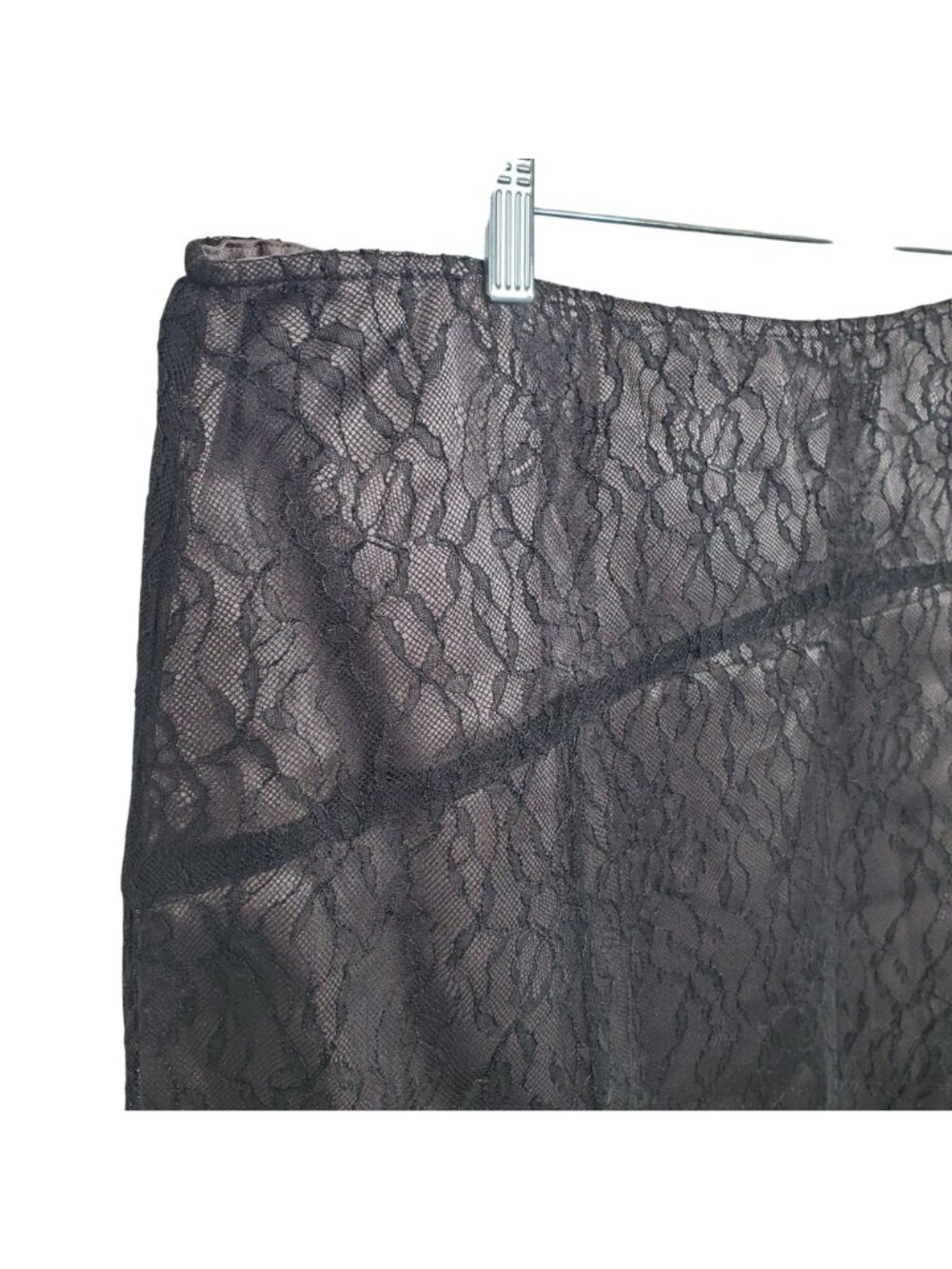 Alfani Plus 18W Skirt Drop Waist Black Lace Lined A Line Dressy Elegant Midi - Picture 4 of 12